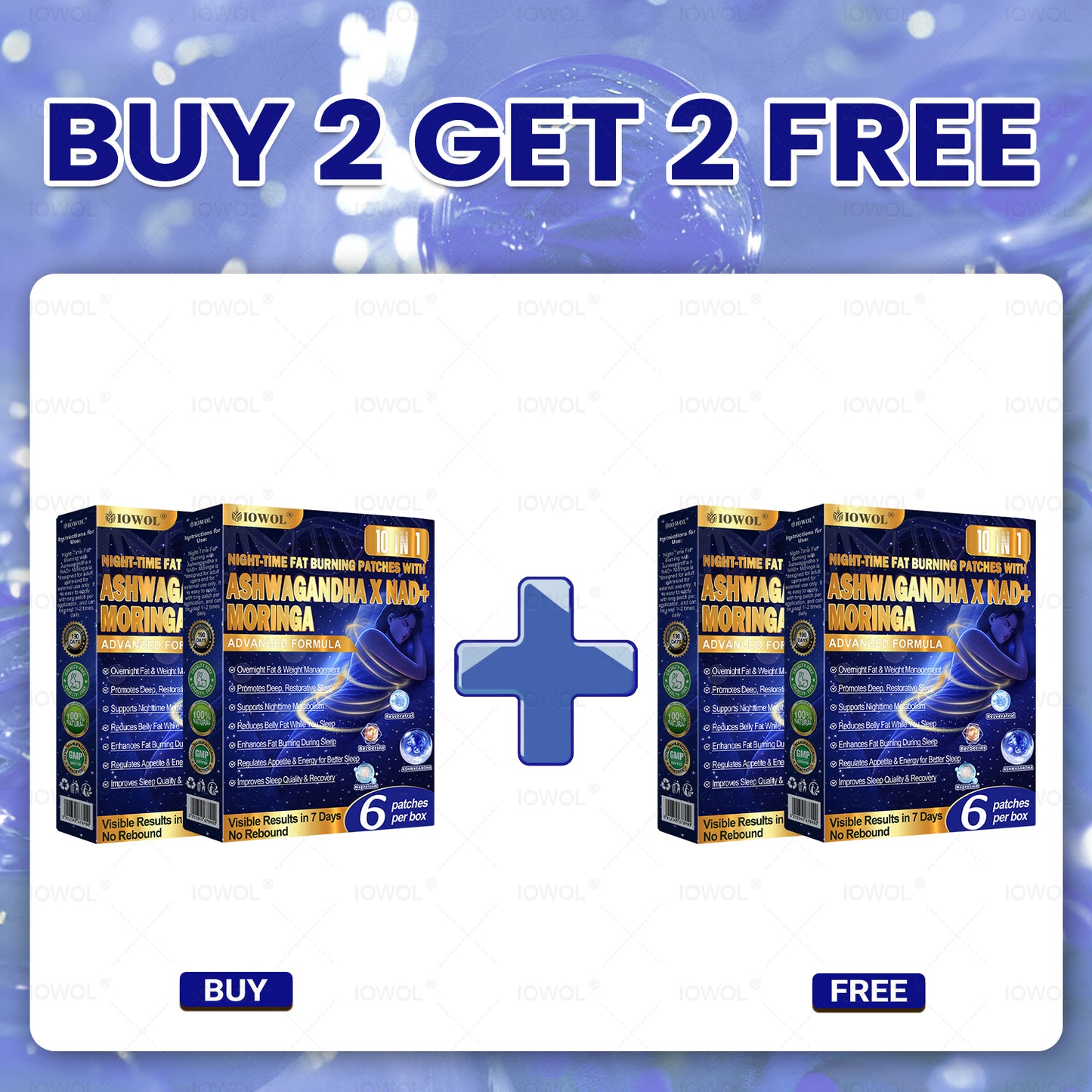 IOWOL ® NIGHT-TIME FAT BURNING PATCHES! ZERO PILLS & ZERO WASTE & ZERO STRUGGLE & 50% OFF SPECIAL! 100% RESULTS. BURN FAT WHILE YOU SLEEP FOR HALF THE PRICE!