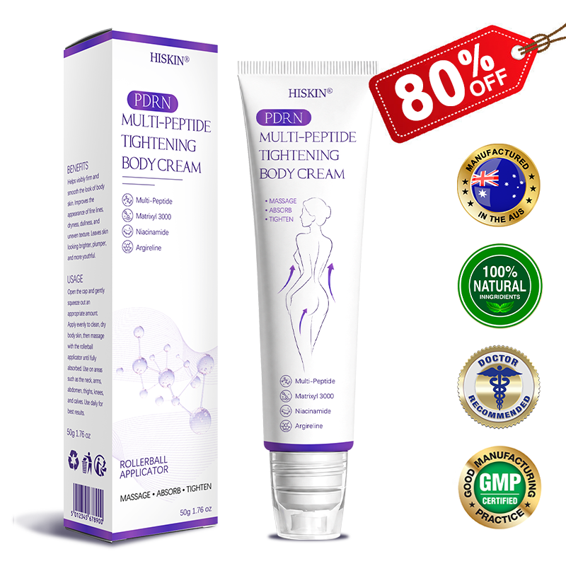 AU Australia Compliant : HISKIN® PDRN Multi-Peptide Massaging Body Roller Cream- Anti-aging, Hydrating, Skin Firming & Lifting, Skin Repair, Even Tone, Acne and Dark Spot Treatment, Wart and Mole Removal, and Psoriasis Relief.