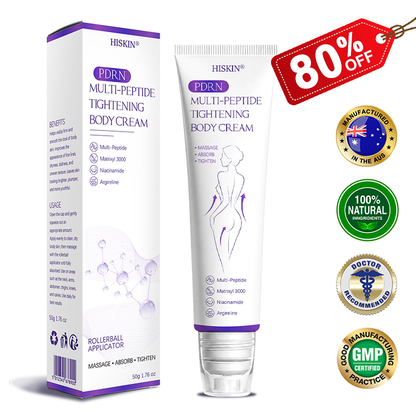 AU Australia Compliant : HISKIN® PDRN Multi-Peptide Massaging Body Roller Cream- Anti-aging, Hydrating, Skin Firming & Lifting, Skin Repair, Even Tone, Acne and Dark Spot Treatment, Wart and Mole Removal, and Psoriasis Relief.