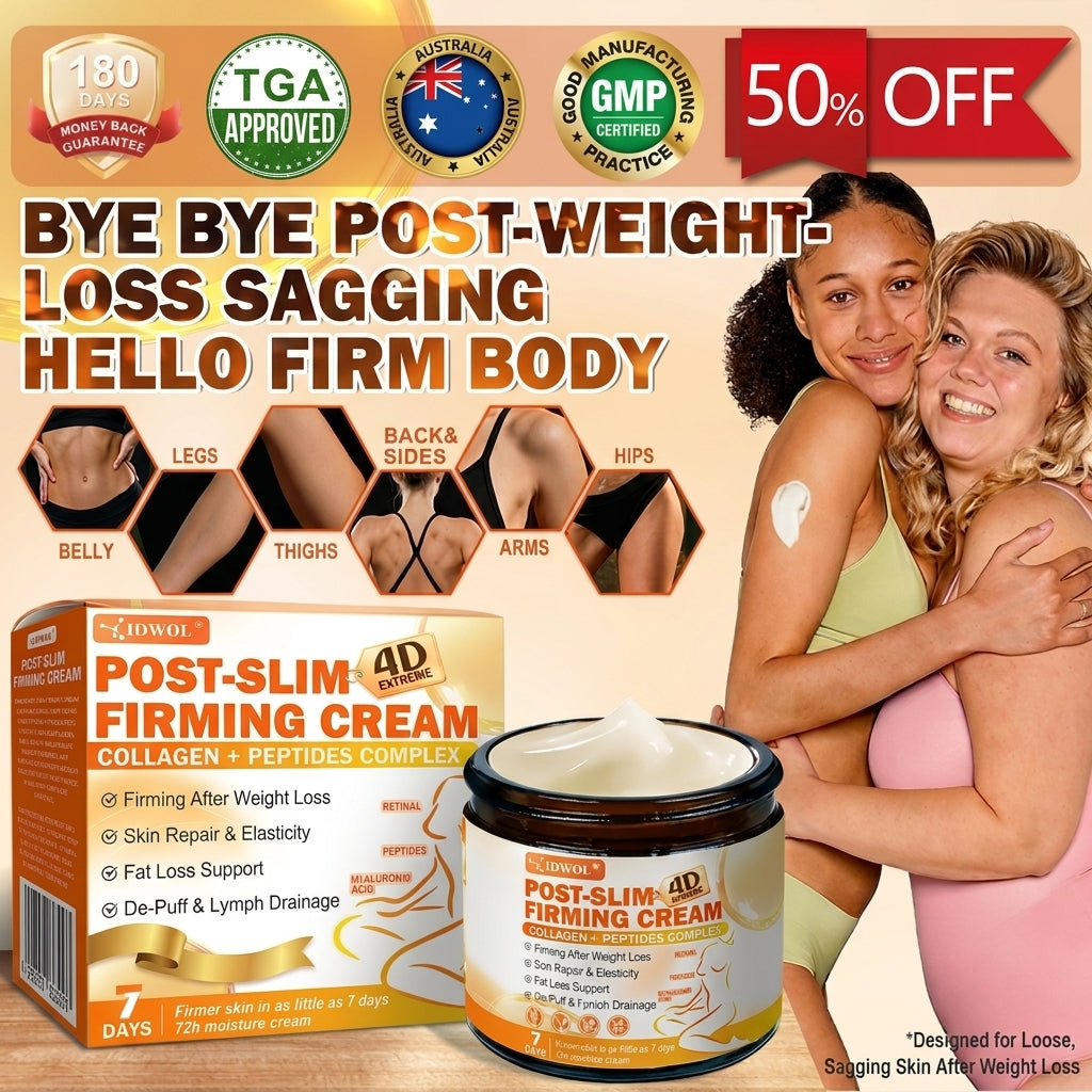 Official Store | IOWOL® Post-Slim Firming Cream with GHK-Cu, Argireline & Matrixyl 3000, Collagen Peptides for Loose & Sagging Skin After Weight Loss