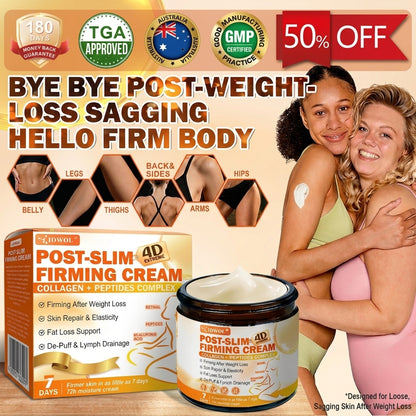 Official Store | IOWOL® Post-Slim Firming Cream with GHK-Cu, Argireline & Matrixyl 3000, Collagen Peptides for Loose & Sagging Skin After Weight Loss