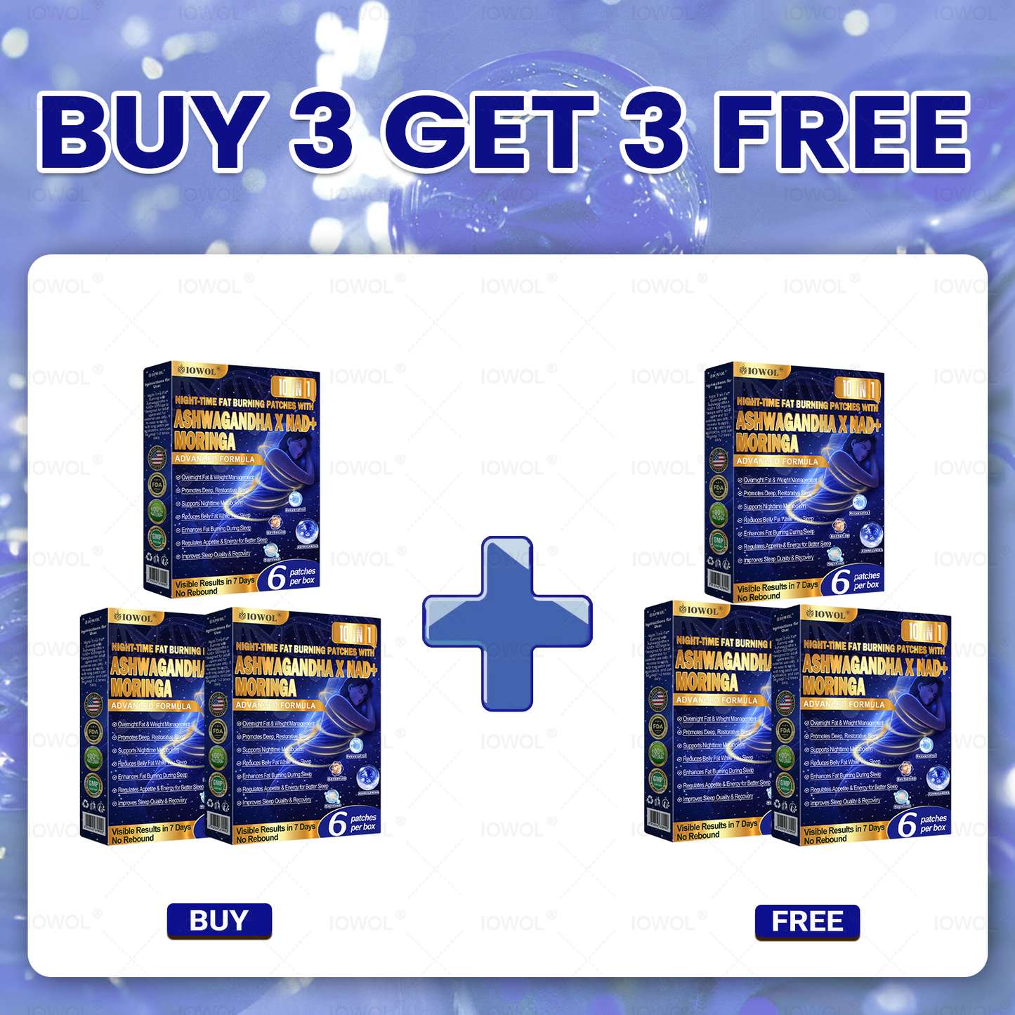 IOWOL ® NIGHT-TIME FAT BURNING PATCHES! ZERO PILLS & ZERO WASTE & ZERO STRUGGLE & 50% OFF SPECIAL! 100% RESULTS. BURN FAT WHILE YOU SLEEP FOR HALF THE PRICE!