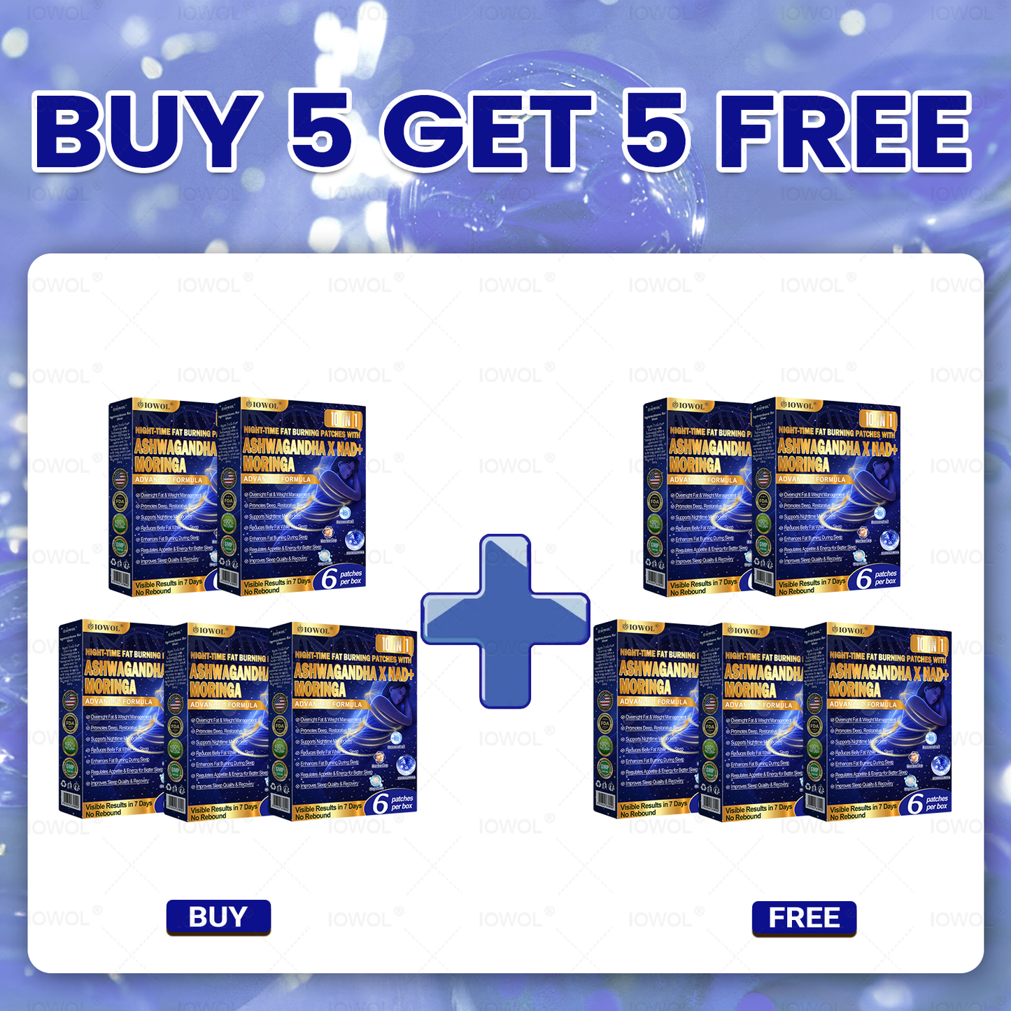 IOWOL ® NIGHT-TIME FAT BURNING PATCHES! ZERO PILLS & ZERO WASTE & ZERO STRUGGLE & 50% OFF SPECIAL! 100% RESULTS. BURN FAT WHILE YOU SLEEP FOR HALF THE PRICE!